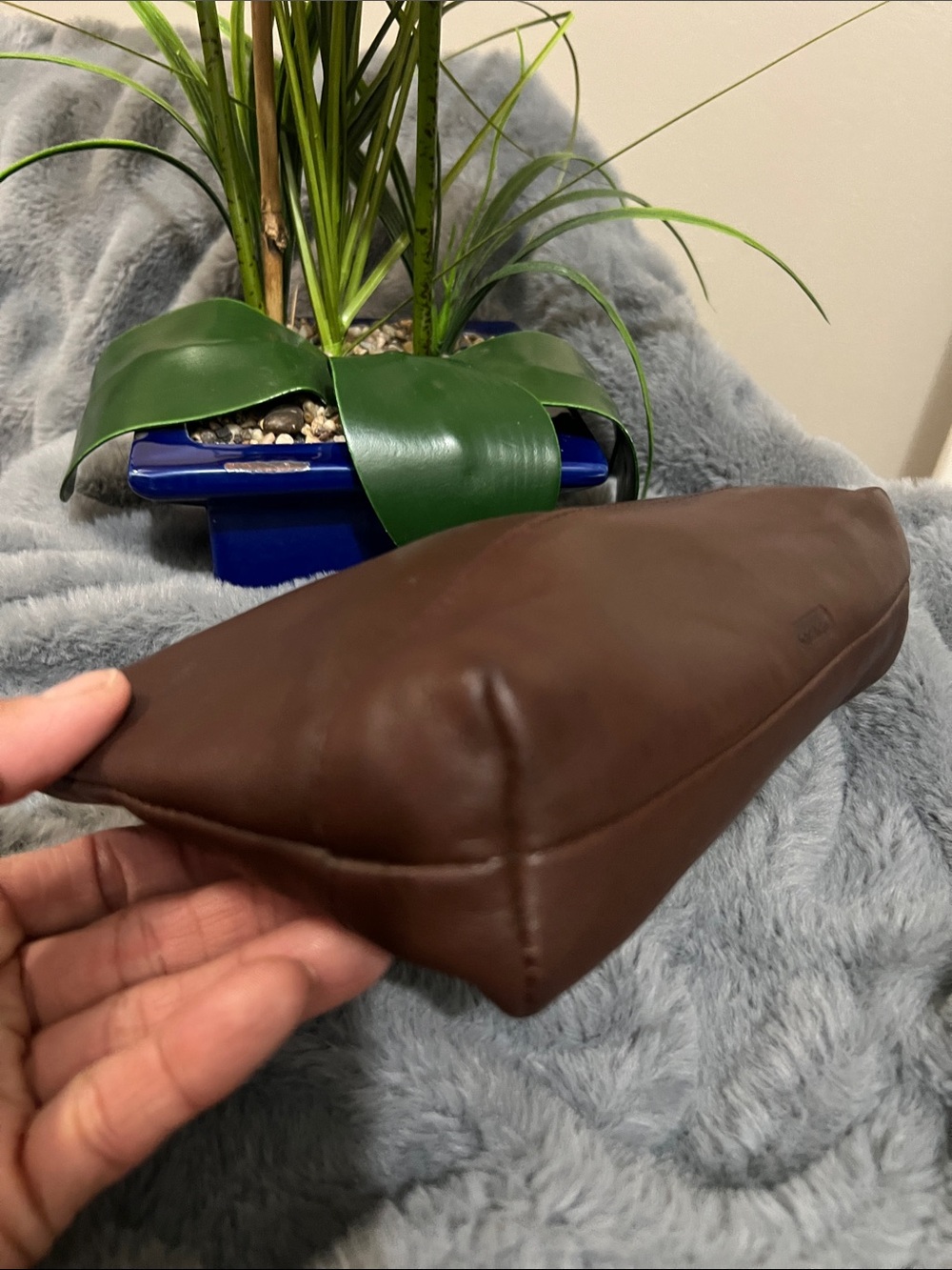 Coach Vintage Mahogany Brown Leather Cosmetic Clutch EUC - Picture 8 of 8